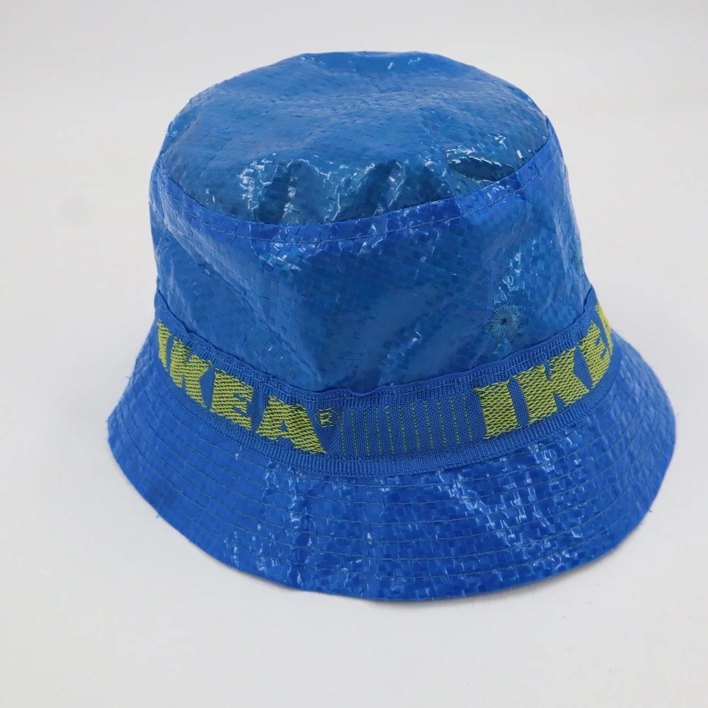 IKEA KNORVA Bucket Hat Blue Yellow Logo Streetwear 504.473.38 One Size‎